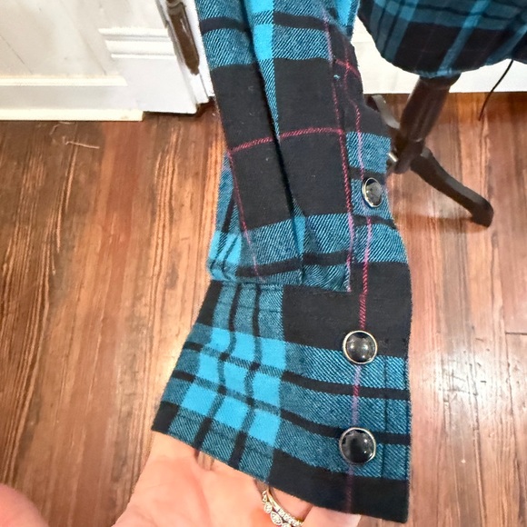 Harley Davidson Motorcycles Embroidered Logo Snap Button Back Flannel Sz M - Picture 12 of 14